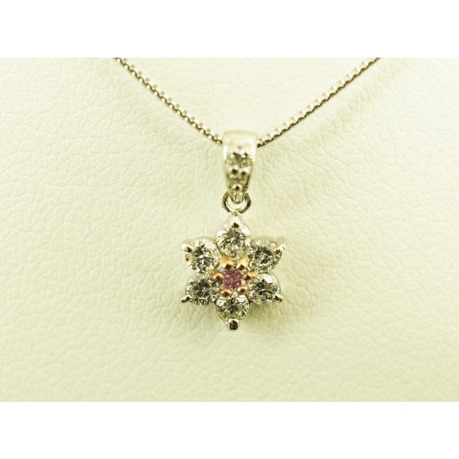 花形ピンクダイヤモンド　プラチナネックレス｜alljewelry｜02