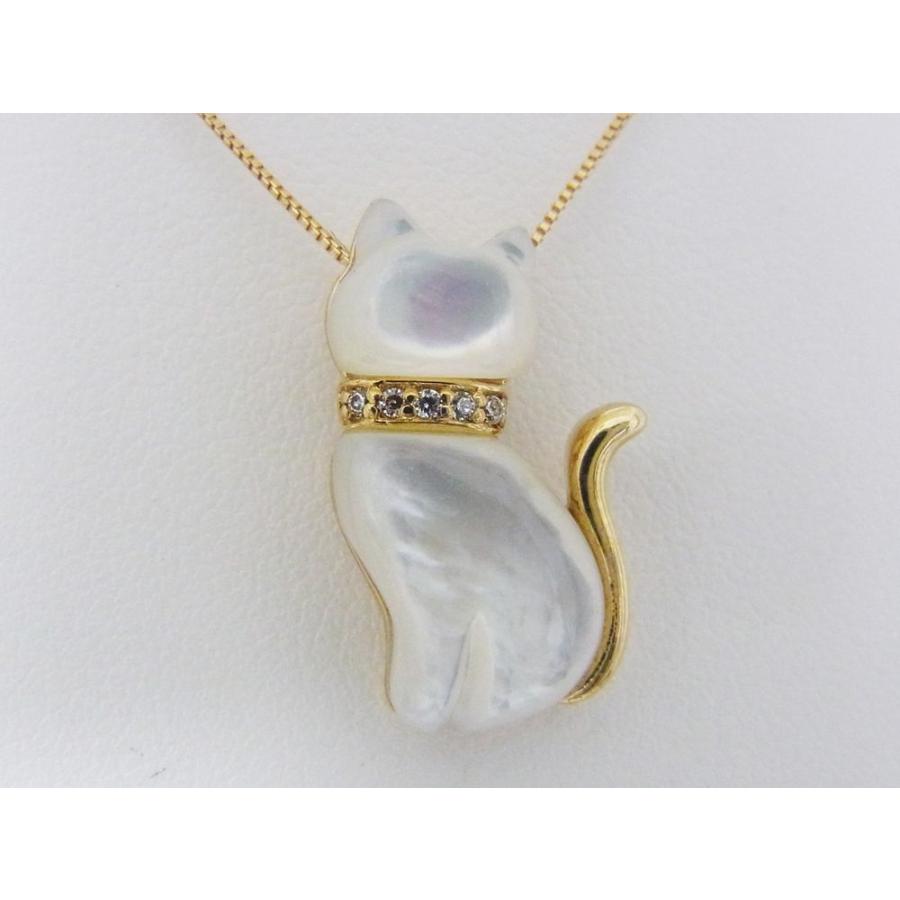 ネコモチーフ　ペンダントネックレス　しろねこ（ホワイト）｜alljewelry｜04