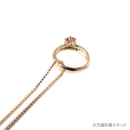 ベビーリング ネックレス ピンクゴールド K10 【1月誕生石】｜alljewelry｜03