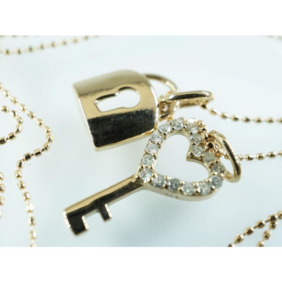 K18P ダイヤモンド　鍵型ネックレス｜alljewelry