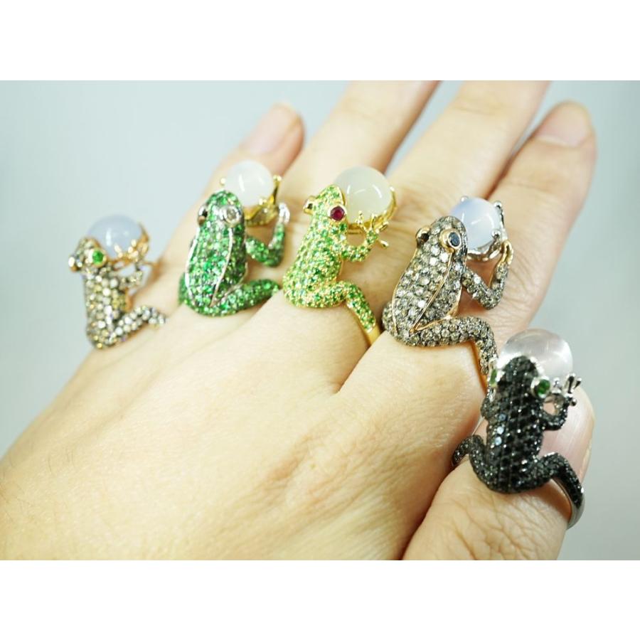 K18W カエルのブラックダイヤリング｜alljewelry｜06