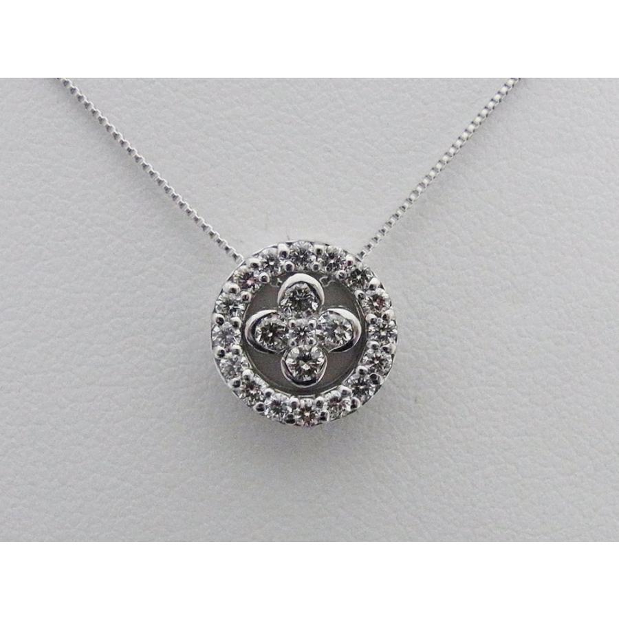 K18ホワイトゴールド　いろいろ使える　0.50CT　ダイヤモンドペンダントネックレス