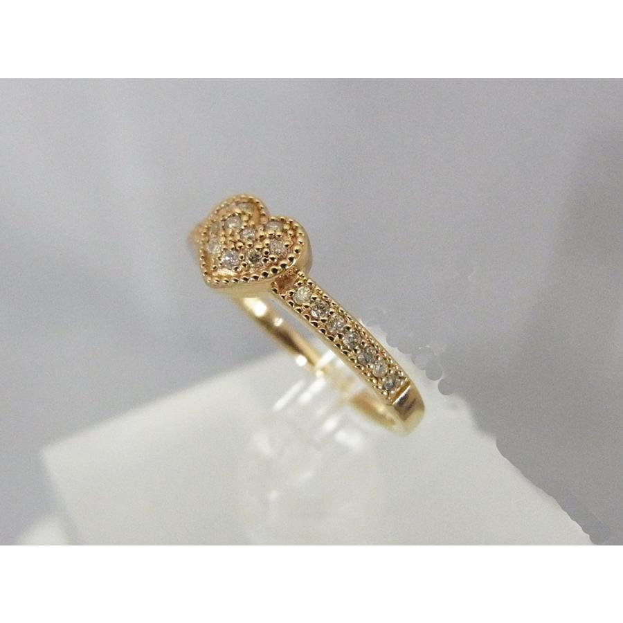 K18PG 0.080ct　ハートモチーフダイヤリング｜alljewelry｜03