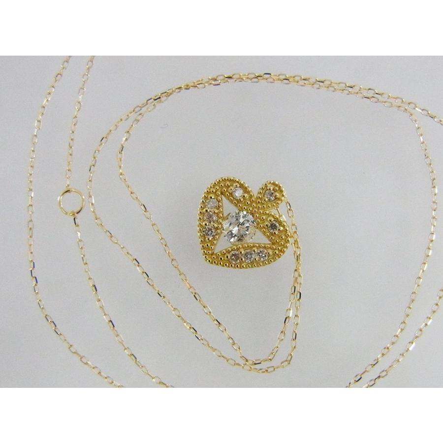 K18 0.20ctダイヤ　ハート型ペンダントネックレス｜alljewelry｜03