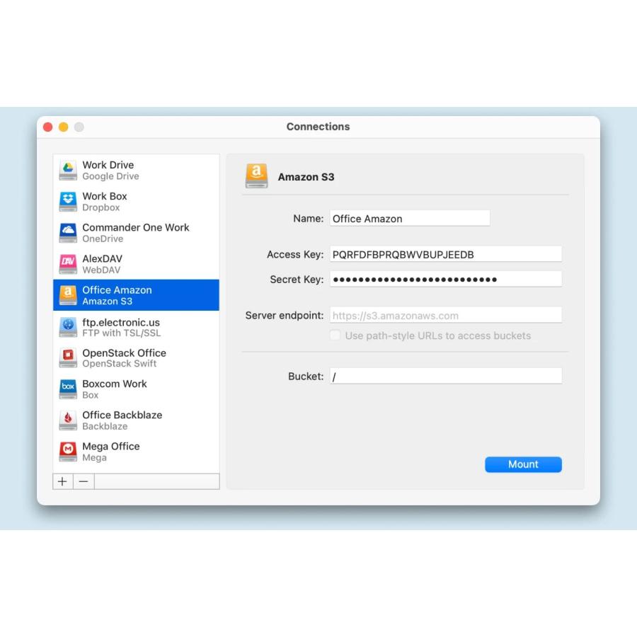 CloudMounter for Mac パーソナル 永続ライセンス [ダウンロード版] / 異なるクラウドストレージを Mac上でローカルドライブの様にマウント！の画像