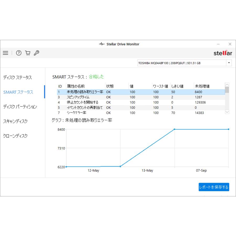 Stellar Drive Monitor (ステラ・ドライブ・モニター) 1台/永続ライセンス [ダウンロード版] Windows用