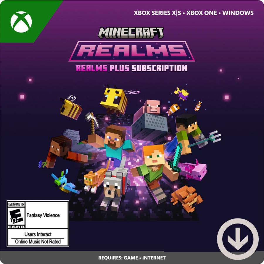 Minecraft Realms Plus 3か月サブスクリプション (Xbox One, Xbox Series X/S, Windows