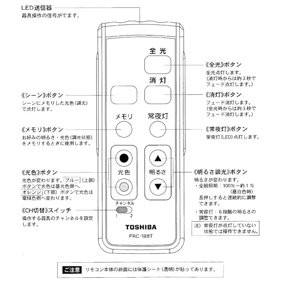 TOSHIBA 東芝 照明器具用リモコン LEDシーリングライト用 TOSHIBA 東芝 照明器具用リモコン LEDシーリングライト用
