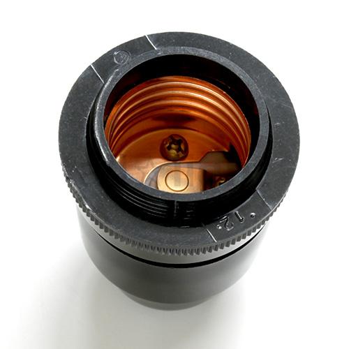 旭光電機工業 アサヒ ホルダーソケット 黒 E26口金用 : オール