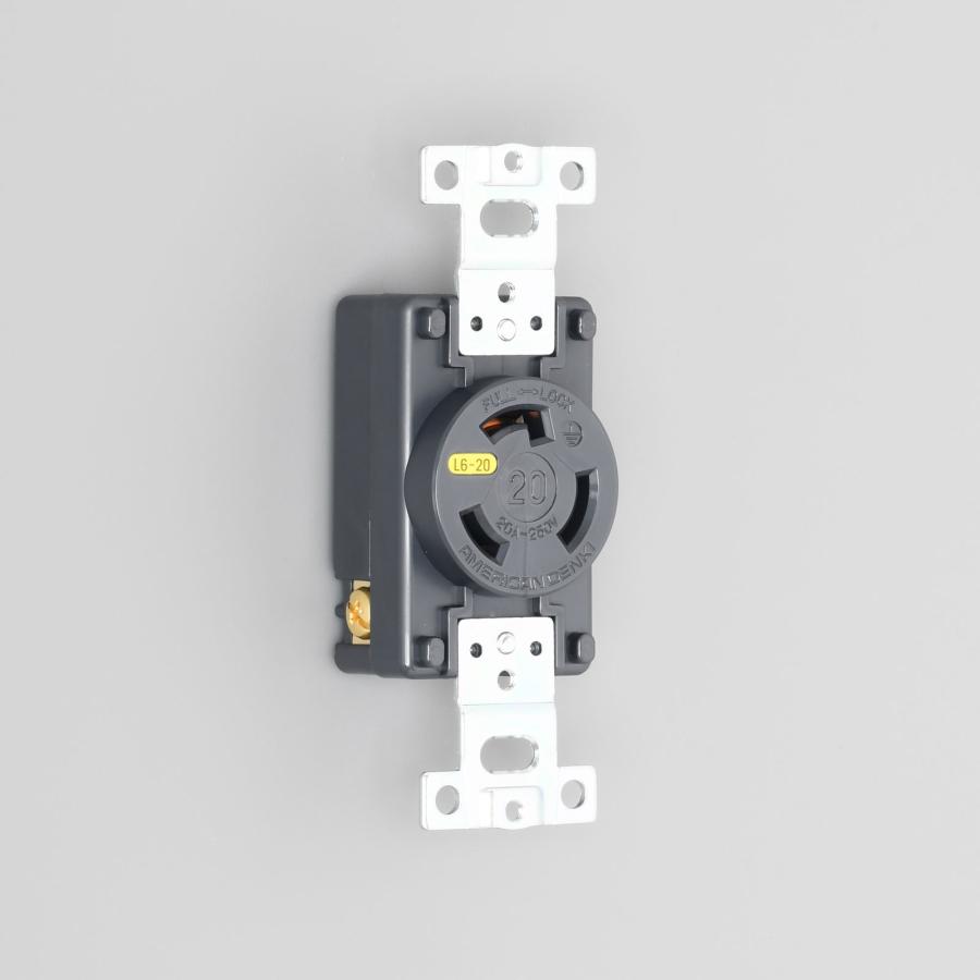 アメリカン電機 接地形2P 20A 250V 引掛形埋込コンセント 3220-L6