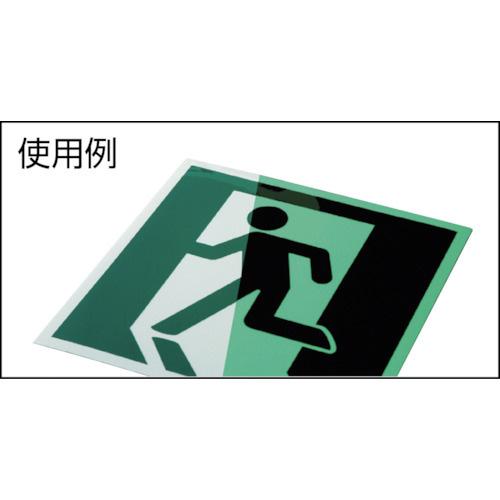 日本緑十字社　高輝度蓄光避難誘導ステッカー標識　非常口　蓄光ＳＮ−２８３５　消防認定品　360835　３００×３００ｍｍ