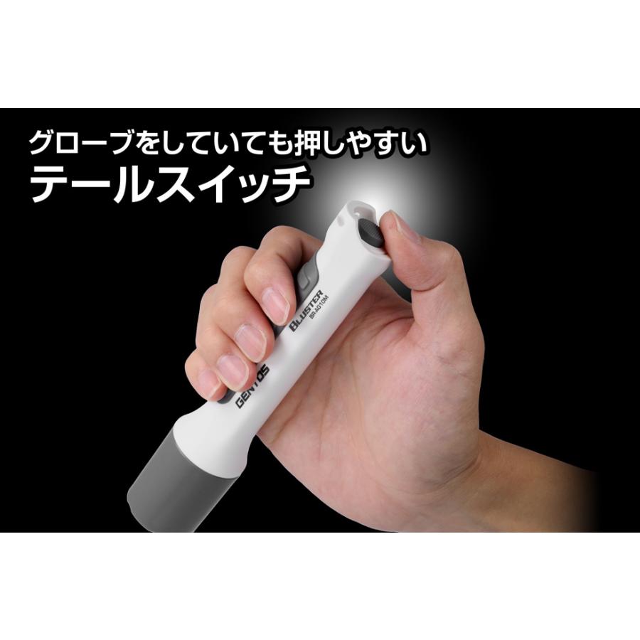 GENTOS（ジェントス） BLUSTERシリーズ LEDフラッシュライト 懐中電灯 銀イオン抗菌加工 高輝度白色LED IP68 落下耐久 ...