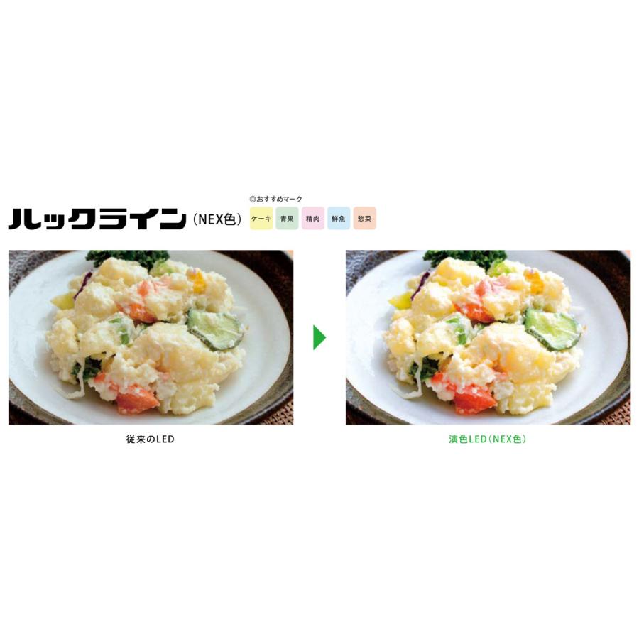 プリンス LED棚照明器具 ディーライン 対面ショーケース用 Cシリーズ Dタイプ 透明丸型 310mm ルックライン NEX 鮮魚・青果用 CT310NEX/24D ※受注生産品の画像