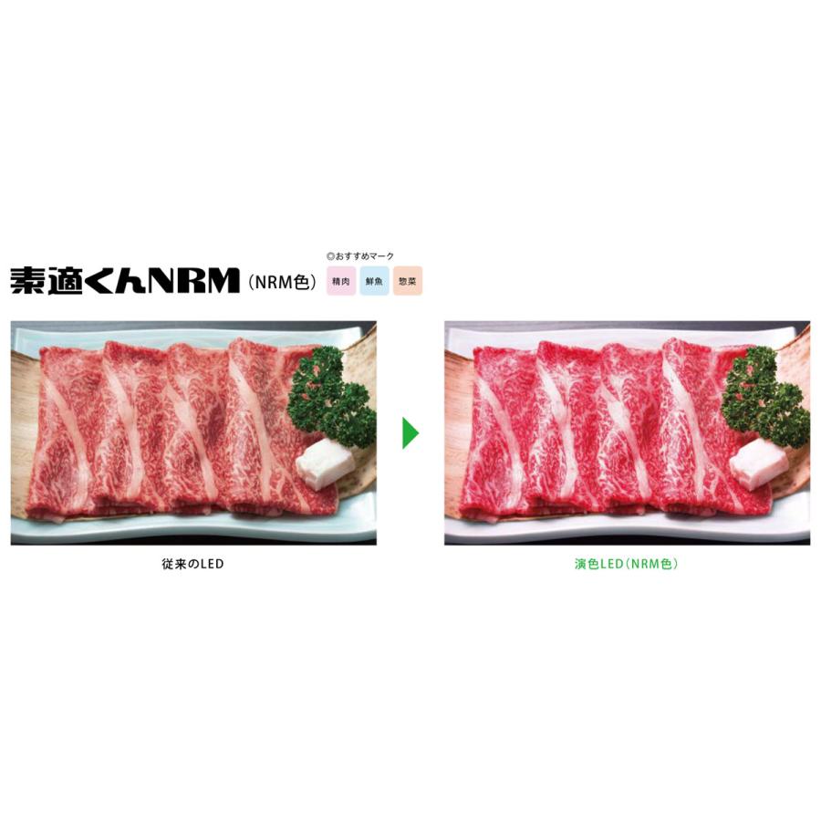 プリンス LED棚照明器具 ディーライン 対面ショーケース用 Cシリーズ Dタイプ 透明丸型 310mm 素適くんNRM 精肉・鮮魚用 CT310NRM/24D ※受注生産品の画像