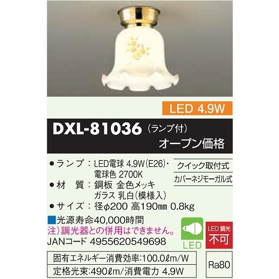 大光電機 DAIKO LED小型シーリング(ランプ付) LED4．9W