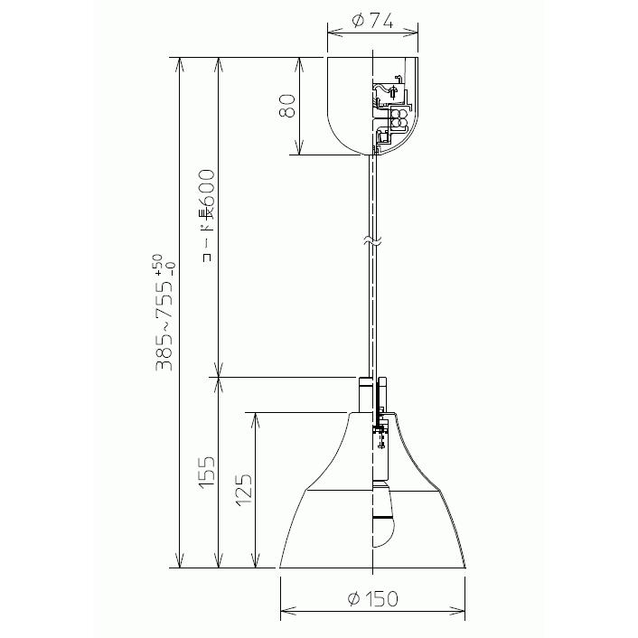 DAIKO ＬＥＤ照明器具 天井照明 小型ペンダントライト ４．２Ｗ（Ｅ１７口金） 電球色 (ランプ付) 引掛シーリング取付 DXL-81303の画像