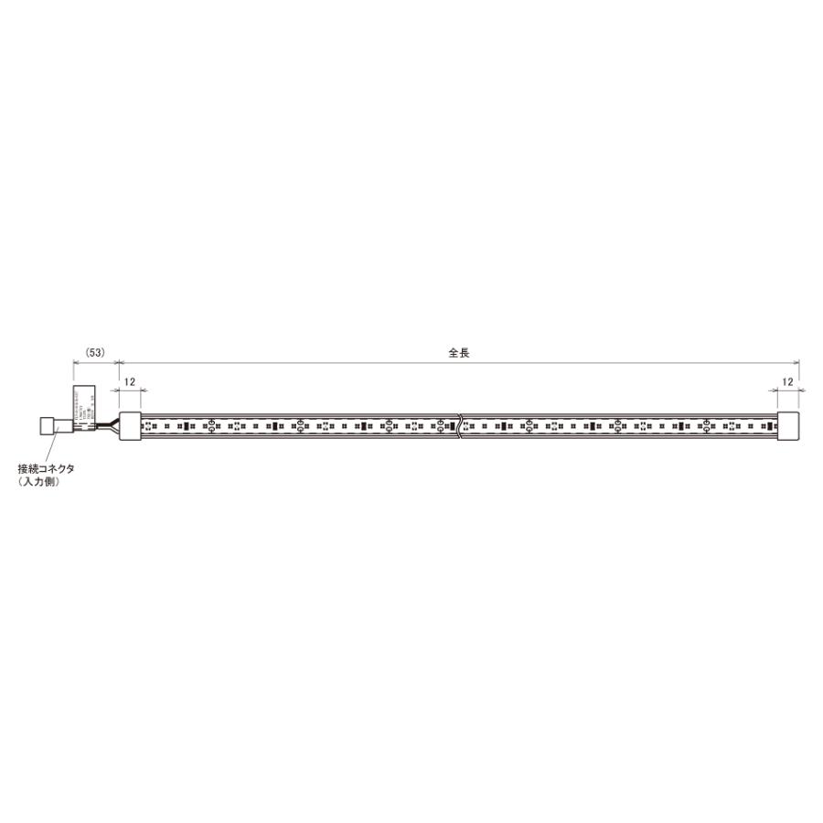 FKK LEDテープライト DC24V フレアラインPLC 蓄光機能搭載 片側コネクター 5436mm 6500K (トランス コード別売) FLT-3PG-5436-D-K ※受注生産品の画像