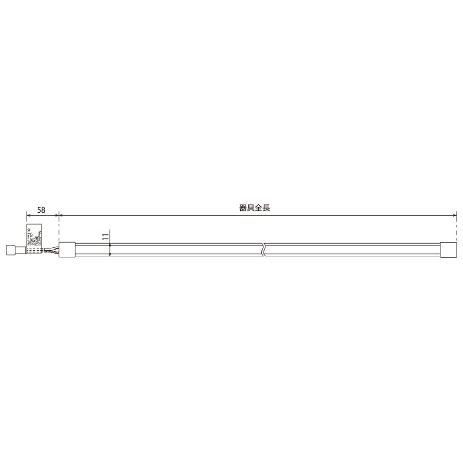 FKK LEDテープライト DC24V フレアライン ミニトップ 片側コネクター