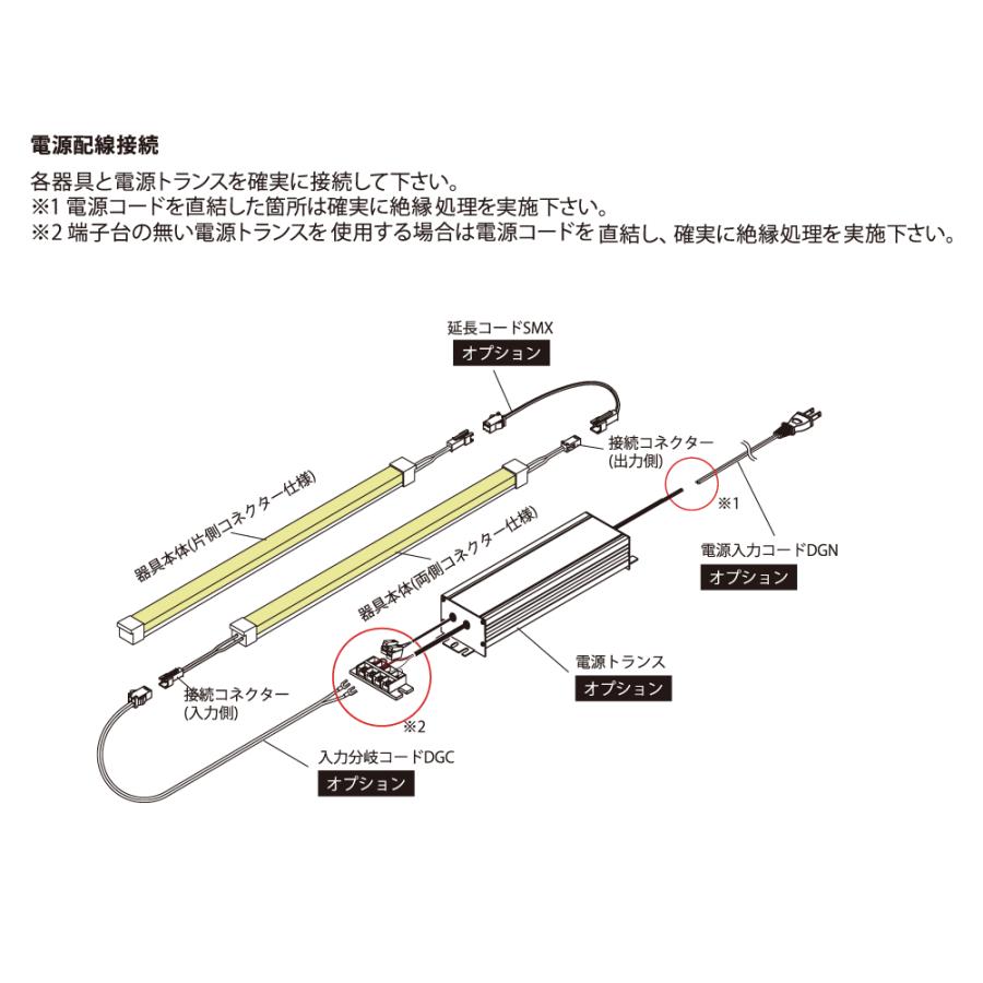 FKK LEDテープライト DC24V フレアライン ミニトップ 片側コネクター仕様 4640mm 6500K (トランス コード別売) FMT-4640-D-K ※受注生産品の画像