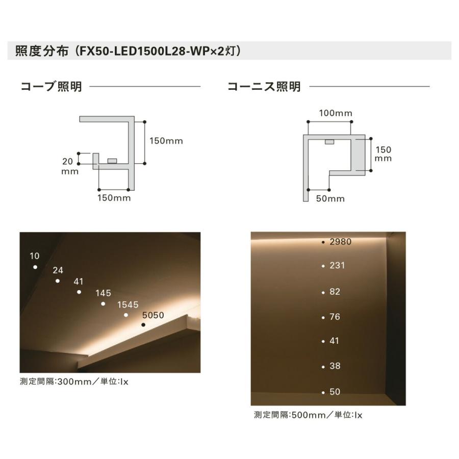 ＤＮライティング　軒下用フレキシブルLEDモジュール FX50-LED-WP トップビュー 電源別売 IP64 3040mm 昼光色 6500K　FX50-LED3000D-WP ※受注生産品_6