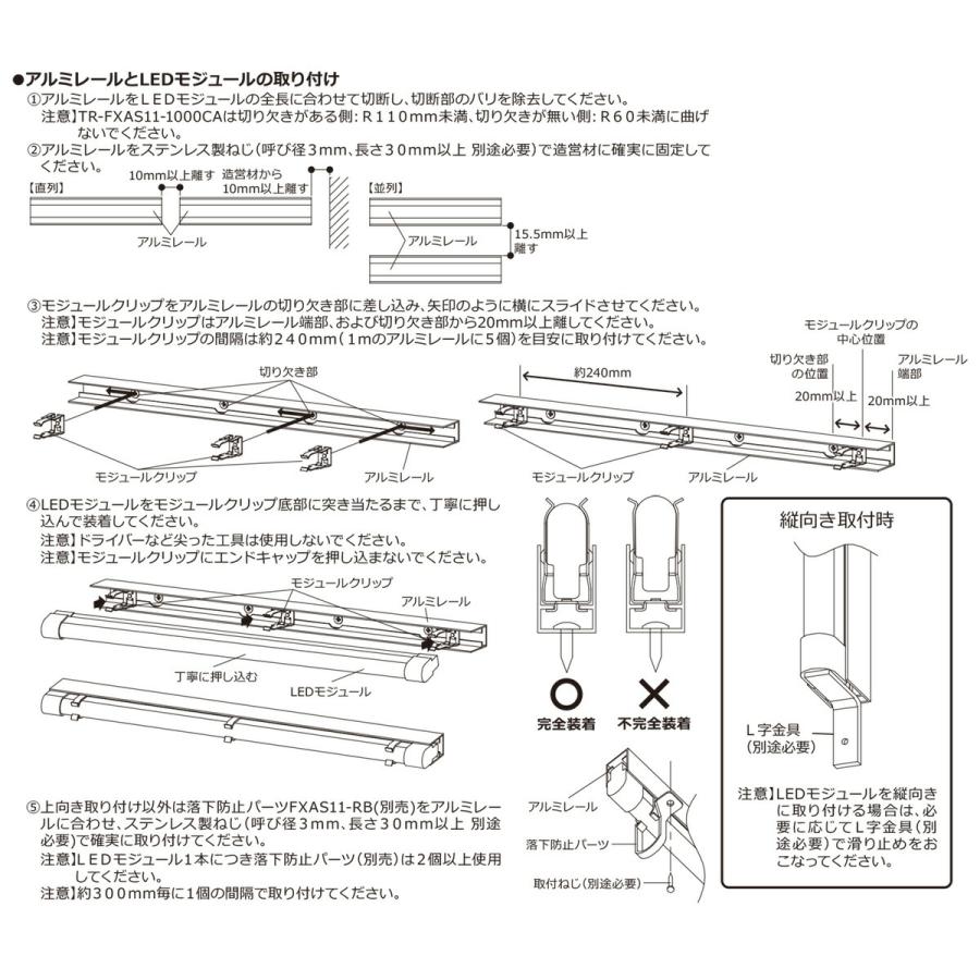 DNライティング 屋外用フレキシブルLEDモジュール FXA-S11-WP 電源別売