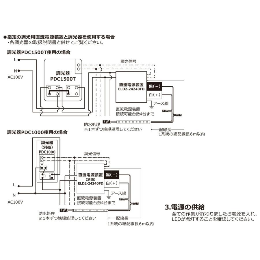 ＤＮライティング 軒下用フレキシブルLEDモジュール FXL-LED-WP トップビュー 電源別売 IP64 1540mm 白色 4200K FXL-LED1500W-WP ※受注生産品の画像
