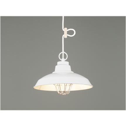 後藤照明　引掛シーリング式ペンダント 〆付ケガードアルミ配照・CP型 白塗装 口金E26 100Wクリヤー球付　GLF-3485WH ※受注生産品