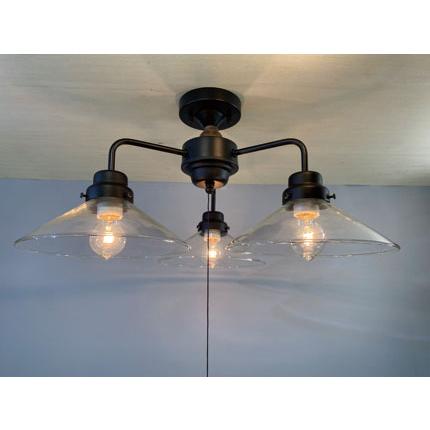 新品未使用　後藤照明　3546BK　３灯 後藤照明 3灯用シーリングライト 黒塗装 口金E26 40W浪漫球付 プル