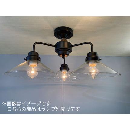 後藤照明 3灯用シーリングライト 黒塗装 口金E26 (ランプ別売) 100W×3