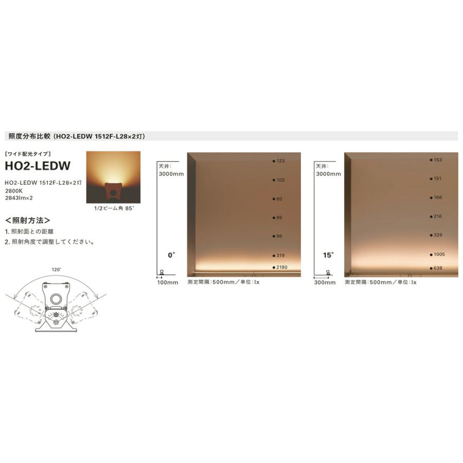 ＤＮライティング 屋外用LED照明器具 HO2-LEDW-FPL 光源一体型 電源内蔵 調光 ワイド配光 IP65 612mm 電球色 3000K HO2-LEDW612F-L30-FPL ※受注生産品の画像