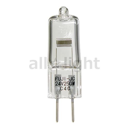 FUJI LAMP ハロゲン電球 JC25V250W 10個セット 冨士電球 ハロゲン電球 JC 光学用シングルコイルタイプ G6．35