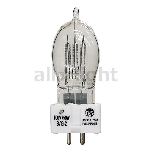丸茂電機 スタジオ用ハロゲン電球 GX9.5口金 750W クリア JP100V750WB 