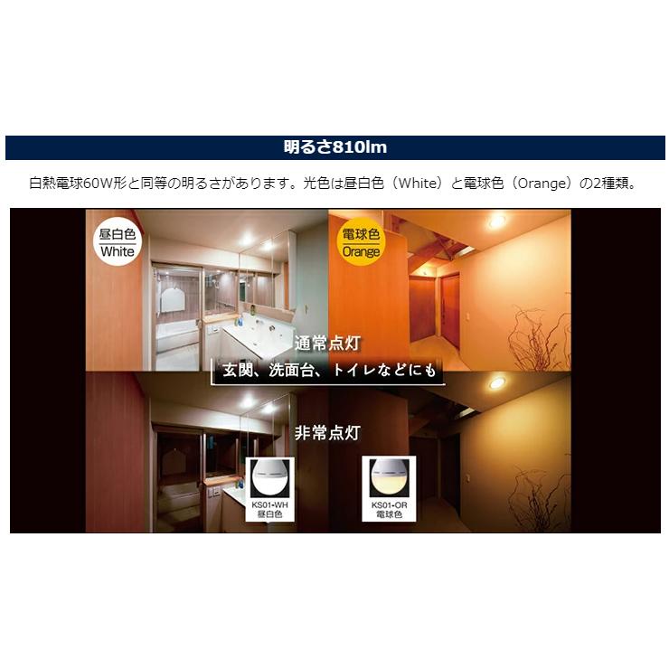 かりはな製作所 蓄電型LED電球 防災電球 一般電球形 60W形相当 電球色