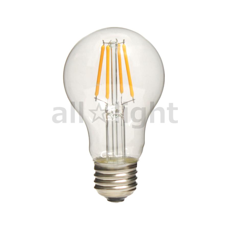 ☆ LEDフィラメントバルブ LED電球 一般電球形 クリア A19 E26 100V 4W