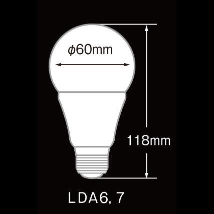 ＡＬＥＧ　LED電球　防水防塵調光LEDランプ　一般電球形　調光対応　40W形(40W相当)　IP67　550lm　6W　E26　電球色2700K　LDA6L-G/D40W｜alllight｜03