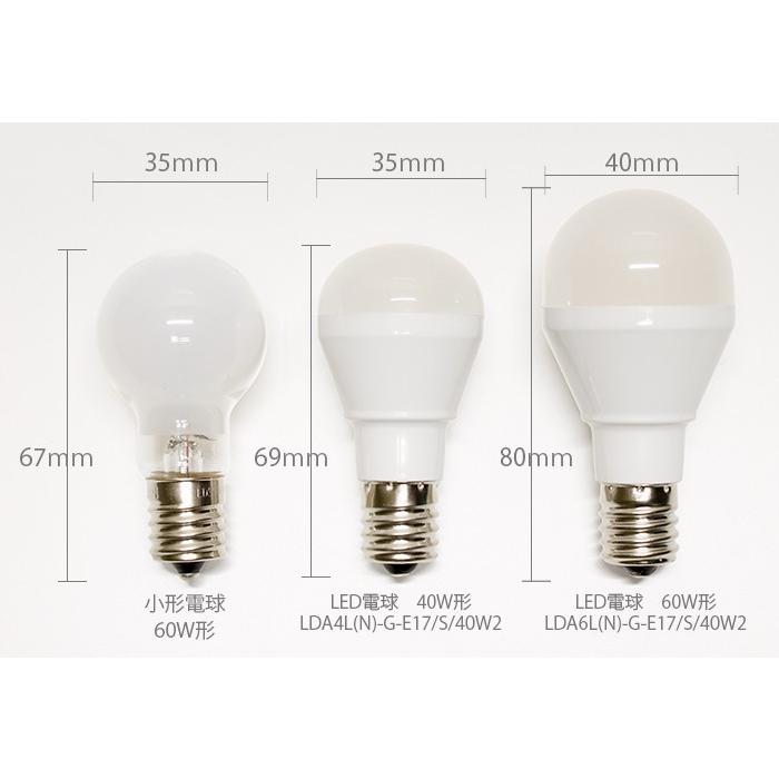 東芝　ＬＥＤ電球　ミニクリプトン形(小形電球形)　断熱材施工器具対応　広配光　電球色　Ｅ１７口金　ミニクリプトン電球６０Ｗ形相当　LDA6L-G-E17/S/60W2｜alllight｜03