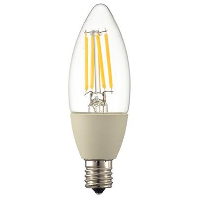 OHM（オーム電機） LEDフィラメントタイプ電球 シャンデリア球形