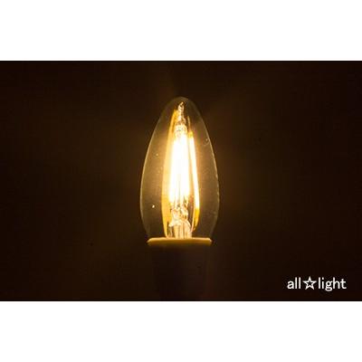 アイリスオーヤマ　LEDフィラメント電球　シャンデリア電球形　調光器対応　クリアタイプ　小形電球40W形相当　電球色　E17口金　LDC4L-G-E17/D-FC | IRIS OHYAMA | 01