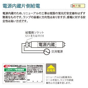 アイリスオーヤマ　直管LEDランプ（LED蛍光灯）　エコハイルクスHE160Sシータ　16形　昼白色相当　1000lm　電源内蔵　角度可変タイプ　LDGR16TN71016S｜alllight｜03