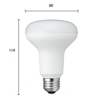 YAZAWA ヤザワ レフ形LED電球 R80 8．4W 昼白色相当 E26