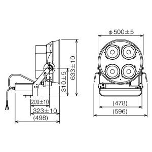 TOSHIBA（東芝） 屋外用LED投光器 昼白色 広角形 1.5kW効率重視形