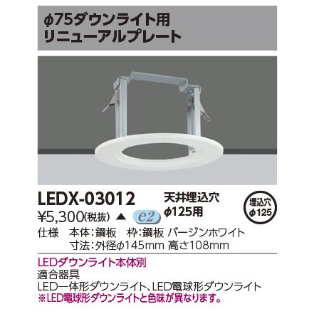 TOSHIBA（東芝） リニューアルプレート LEDダウンライト300