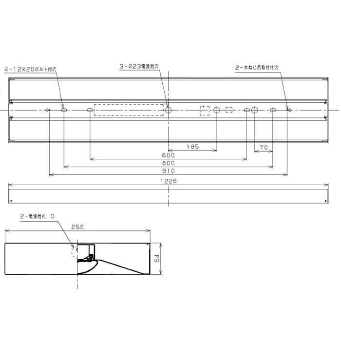 東芝　LEDベースライト 専用調光器対応 40タイプ 直付下面開放 高演色 Hf32×2灯高出力相当 昼白色　LEET-42501-LD9+LEEM-40693N-VB ※受注生産品_2