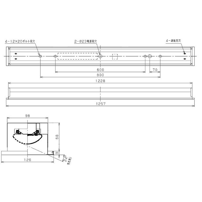 東芝　LEDベースライト 40タイプ 埋込下面開放W100 HG Hf32×2灯高出力相当 昼白色　LEKR410694HN-LS9(LEER41001LS9+LEEM40694NHG)_2