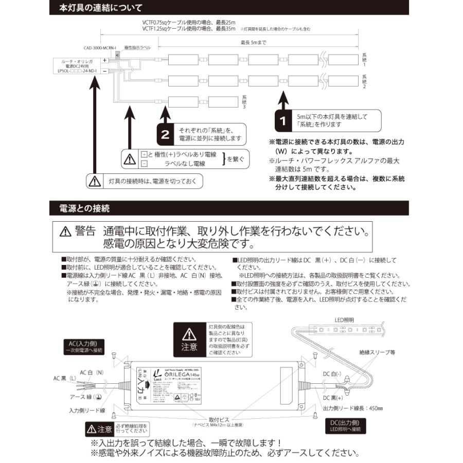 未使用品 Luci ルーチ ＬＥＤテープライト パワーフレックス23本バラ売り可 ルーチ LEDテープライトパワーフレックス アルファ DC24V 970mm 電球色