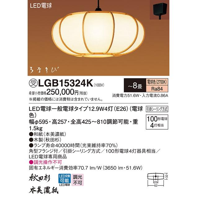 Panasonic（パナソニック） ペンダントライト 引掛シーリング 100形