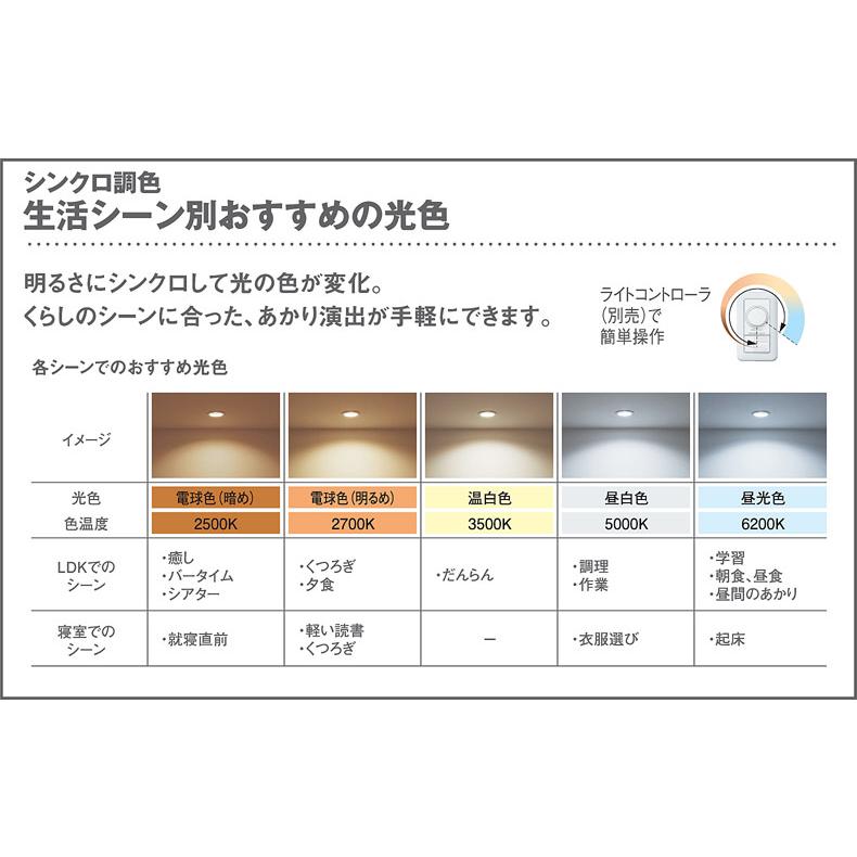 パナソニック ダウンライト 高気密SB形 埋込穴□100mm 100形電球1灯相当 調色 LED内蔵 LGD3104LU1の画像