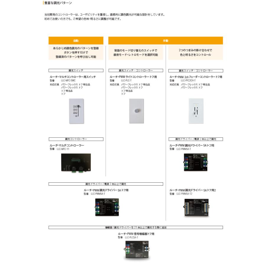 ルーチ PWM調光ドライバー 5A トフ用 LLC-PWM5A-T : オールライト