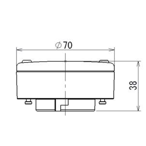 パナソニック 　LEDフラットランプ Φ70mm 美ルック(高演色) クラス500 拡散タイプ 電球色  GX53-1口金　LLD2000MLCE1(LDF5L-D-H-GX53/S)｜alllight｜03