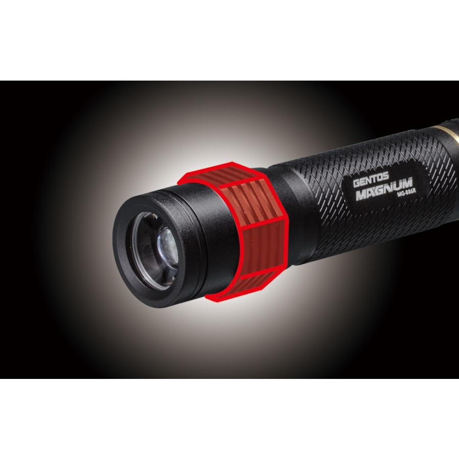 GENTOS（ジェントス） MAGNUMシリーズ 充電式LEDハンディライト 回転